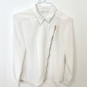 Calvin Klein Cream Open-Front Blazer